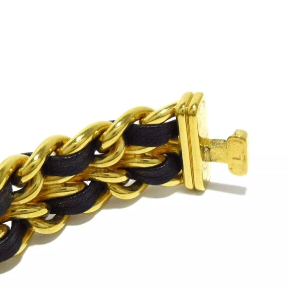 100% Authentic CHANEL Premiere Gold Black Women's Wrist Watch 1464-100524 - Picture 5 of 12